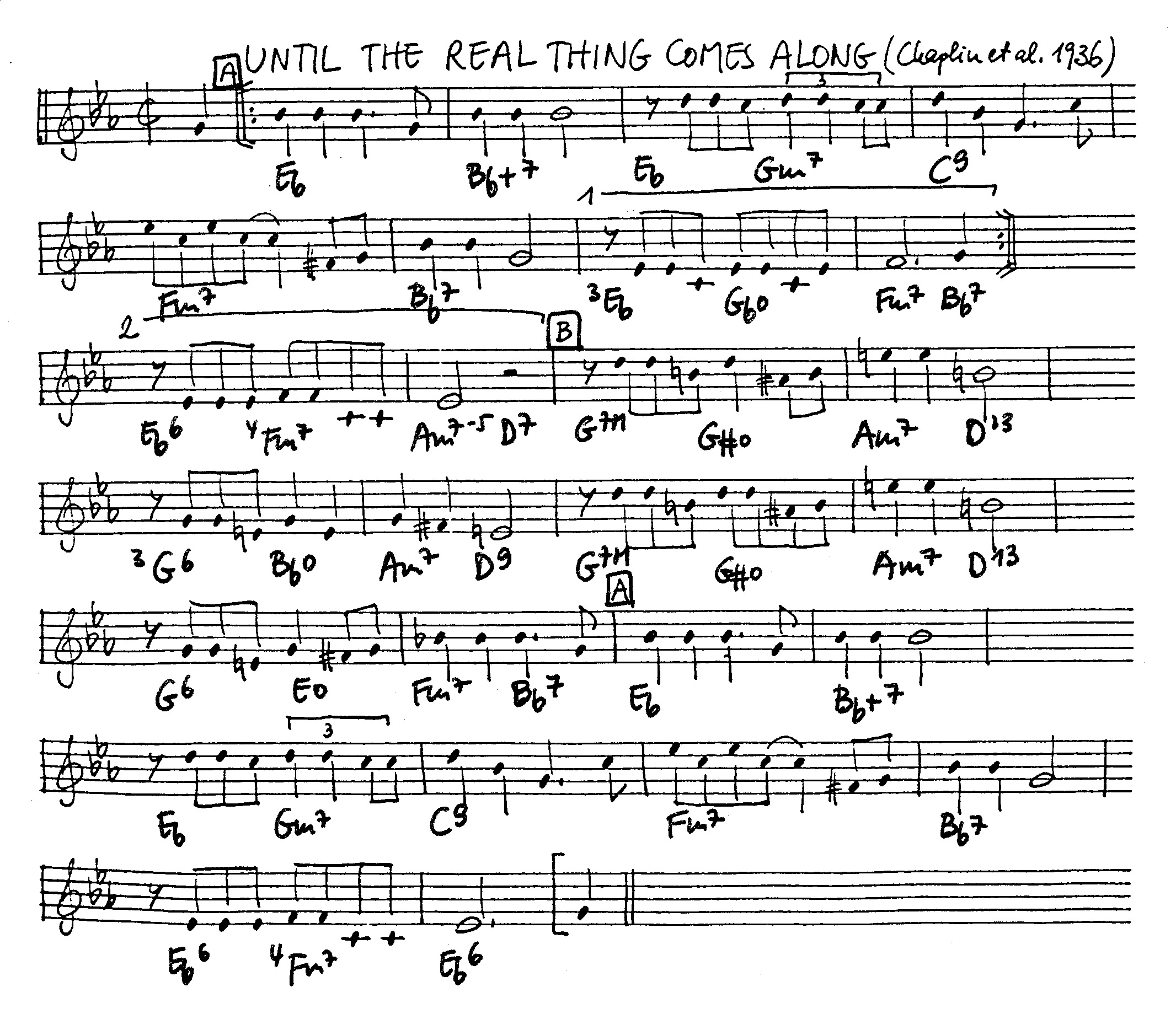 until the real thing comes along leadsheet – book us for your next 20s or gatsby event